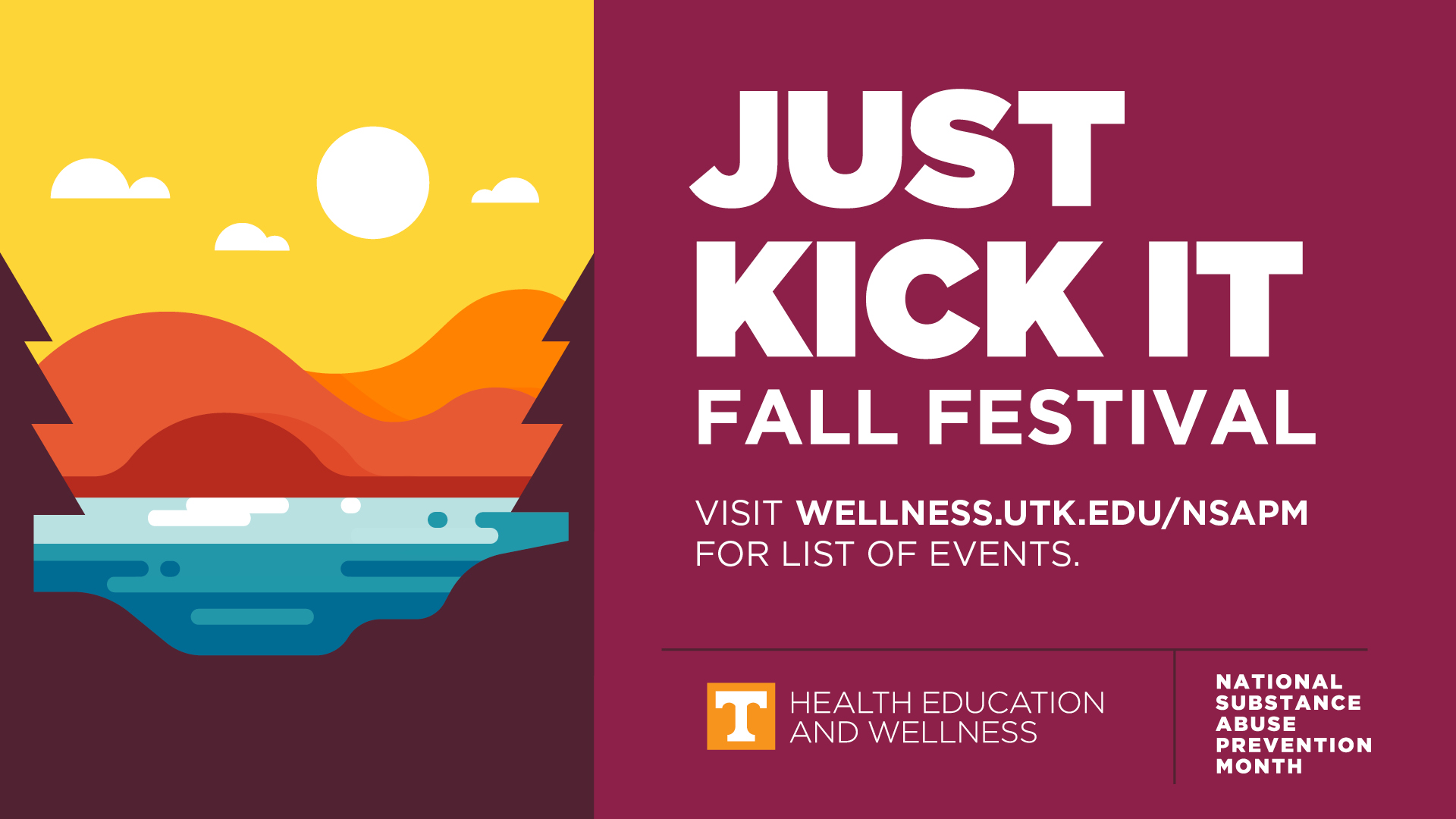 Just Kick It Fall Festival Digital Sign