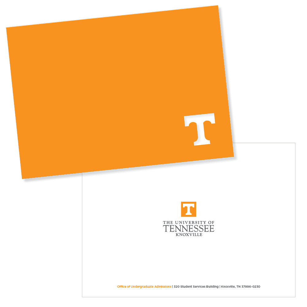 Personalized Foldover Notecard Stationery Set {University of Tennessee  Campus Skyline Landmarks-Knoxville, Tennessee}